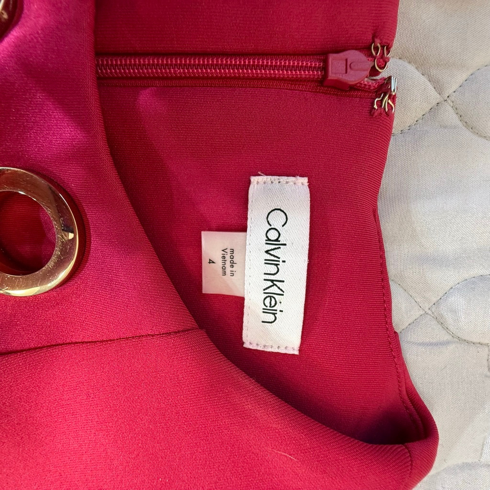 Calvin Klein Pink Sheath Dress Size 4 - Picture 7 of 8
